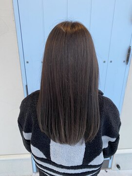 ニコ ヘアリラクゼーション(Nico hair relaxation) 冬カラー大人可愛いストレートセミロングマットカラー