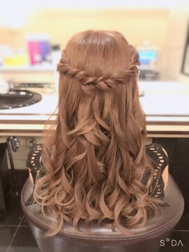 セットサロンフレア ヘアセット/ボブルフ/ショコラベージュ/カール/ベビーバング