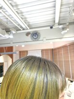 ネオリーブカフ 鶴ヶ峰店(Neolive caff)&nbsp;ダブルカラー　ケアブリーチ　レモンイエロー