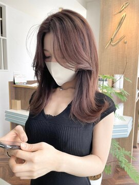 ビューエヒメ(VIEW EHIME) 韓国×顔まわりカット×レイヤーカット×グレージュ