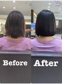 髪質改善/艶髪/アッシュブルー/ミニボブ