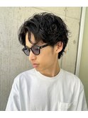 メンズショート/ニュアンスパーマ