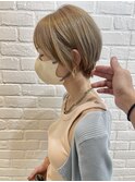 ショートグレーベージュミルクティーベージュグレージュアッシュ