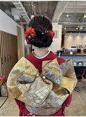 成人式ヘア＊タイトシニヨン