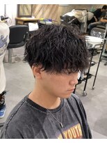 ビカムメンズヘアー 栄店(become men's hair)&nbsp;緩め波巻きパーマで自然な無造作