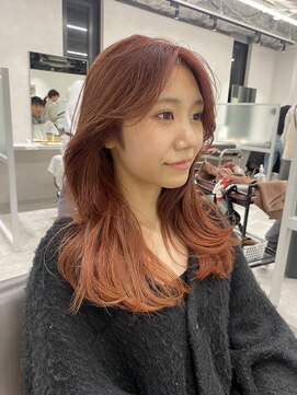 キートス(Kiitos) くびれヘア暖色系オレンジベージュ