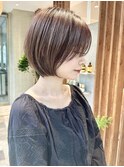 大人前下がりショートボブ長めショートショートヘア30代40代50代