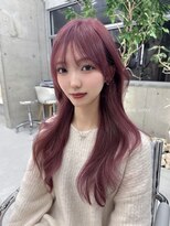 ヒン(HIN)&nbsp;ピンクカラー&ハッシュカット