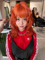 クペウ ローウェン(cope'u ROWEN)&nbsp;渋谷/ウルフカット  デザインカラー ルーツカラー エンドカラー