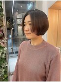 マッシュショートボブ×ベージュ
