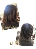外ハネボブ・バレイヤージュ