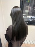 ダークグレージュレイヤーカットケアブリーチくびれヘア夏所沢