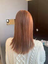ヘアショップエヌアンドエー 久喜 栗橋店(hairshop N&A)&nbsp;肌馴染みのいい◎オレンジブラウンストレート/ブリーチ/Wカラー