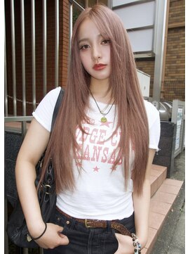 イェン(Yen.) ピンクベージュロングレイヤーカット