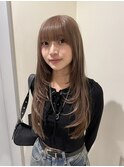Long layer × milk tea beige