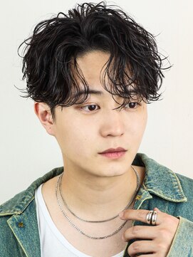 オーシャントーキョー 原宿(OCEAN TOKYO) 波巻きパーマメンズツイストスパイラルパーマセンターパート