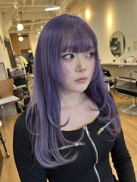 ラック 津田沼(LUCK) ハッシュカット/ブリーチ/パープル/レイヤーカット