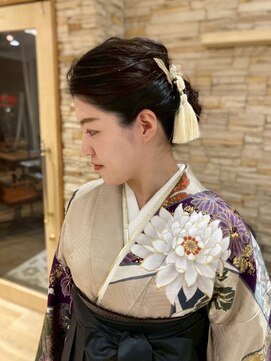 成人式/卒業式セット☆編み込みアレンジ/シニヨン/和装/袴/上品