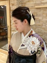 アロマ ヘアー ルーム 新宿店(AROMA hair room) 成人式/卒業式セット☆編み込みアレンジ/シニヨン/和装/袴/上品