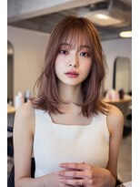 ケシキ 表参道 原宿(kesiki.)&nbsp;ミディアムレイヤー顔周りレイヤーハッシュカット韓国へア