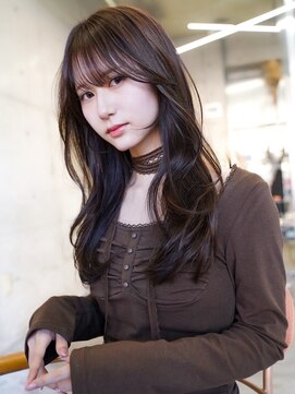 ユイマァル 岡山店(YUIMARL) くびれヘア20代30代40代スーパーロングレイヤーブラウンカラー