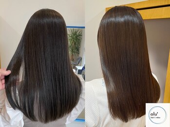 オル(olu’)の写真/【美髪改善メニュー】縮毛矯正からトリートメントまで髪質や生活に合わせたアプローチでくせ毛を改善◎