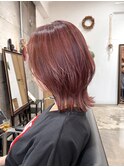 ハンサムショートレイヤーカットミルクティーベージュハイトーン