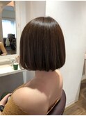 20代30代可愛いシンプルなつやつや前下がりボブ★表参道青山原宿