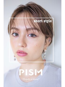ピズム(PISM) センターパート×耳かけハンサムショート/整体ヘッドスパ