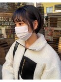 まるっとショートボブ【藤枝/髪質改善/デザインカラー】
