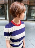 【mee.】ハセガワヒトシ　丸みベージュ　ショート