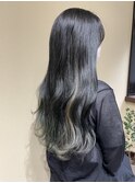 【ブルーグリーン×インナーカラー】