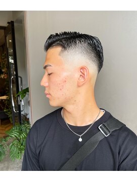 メリケンバーバーショップ トーキョー(MERICAN BARBERSHOP TYO) YS STILE.束感ショート.波巻き.ハイライト.マッシュパーマ10