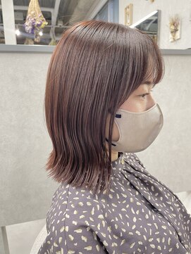 ランド 千葉(land) 切りっぱなしボブ/酸性ストレート/ピンクブラウン