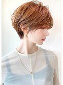 前髪あり耳掛け丸みくびれボブ/20代/30代/40代/ショート（蘭）