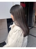 トーンダウン　艶カラー　グレージュ