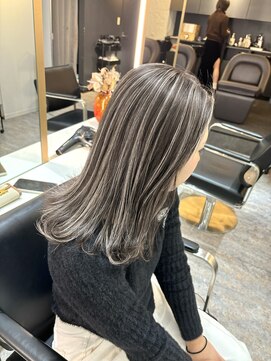 ブレンド 渋谷(BLend) ハイライトカラーマチルダボブインナーグレージュ前髪