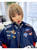 リップラインボブ×インナーカラー