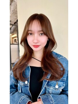 アリスバイアフロート 自由が丘(ALICe by AFLOAT) 韓国くびれヘア／オレンジブラウン