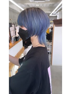メルシー 福岡天神店(Merci) ブルー☆ショートウルフ