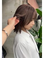 キャラハーフ 池袋東口店(KYARA HALF)&nbsp;【SAKI】くびれレイヤー/グレージュカラー/１回ブリーチ