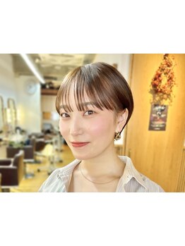 周りと差がつく、まとまりやすく再現性の高いショートヘア。　小顔ひし形シルエット前髪が人気☆