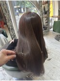 大人可愛い20代30代髪質改善カラーくすみピンクブラウン艶髪