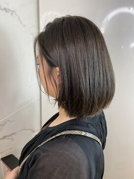 アヴァンスクロス あべのルシアス店(AVANCE.CROSS) オリーブグレージュカラー×ボブ