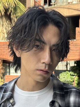 フィフスパーク(fifth PARK) 渋谷大人緩めツイストスパイラルパーマメンズセンターパート30代