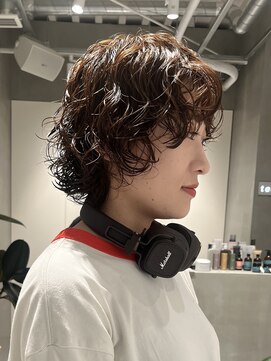 テクネ 天神大名(techne) 天神大名顔周りレイヤーカットミディアムボブタッセルボブパーマ