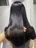 【縮毛矯正】カット+ストレートパーマ[表参道/艶髪/オージュア/髪質改善]