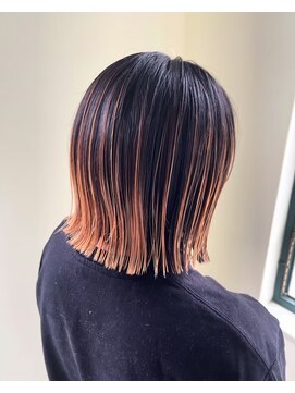 エクファ ヘア リゾート 大津 瀬田店(ex-fa hair resort) イメチェン/ピンクベージュ/アンブレラカラー/前髪/大津/瀬田