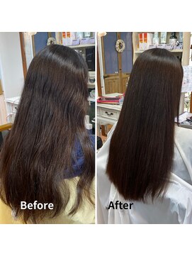 美容室フランヴェール ロングヘアも艶髪に保てる縮毛矯正