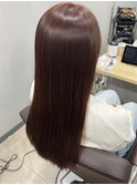 透明感のあるブラウンロング × 上質な質感